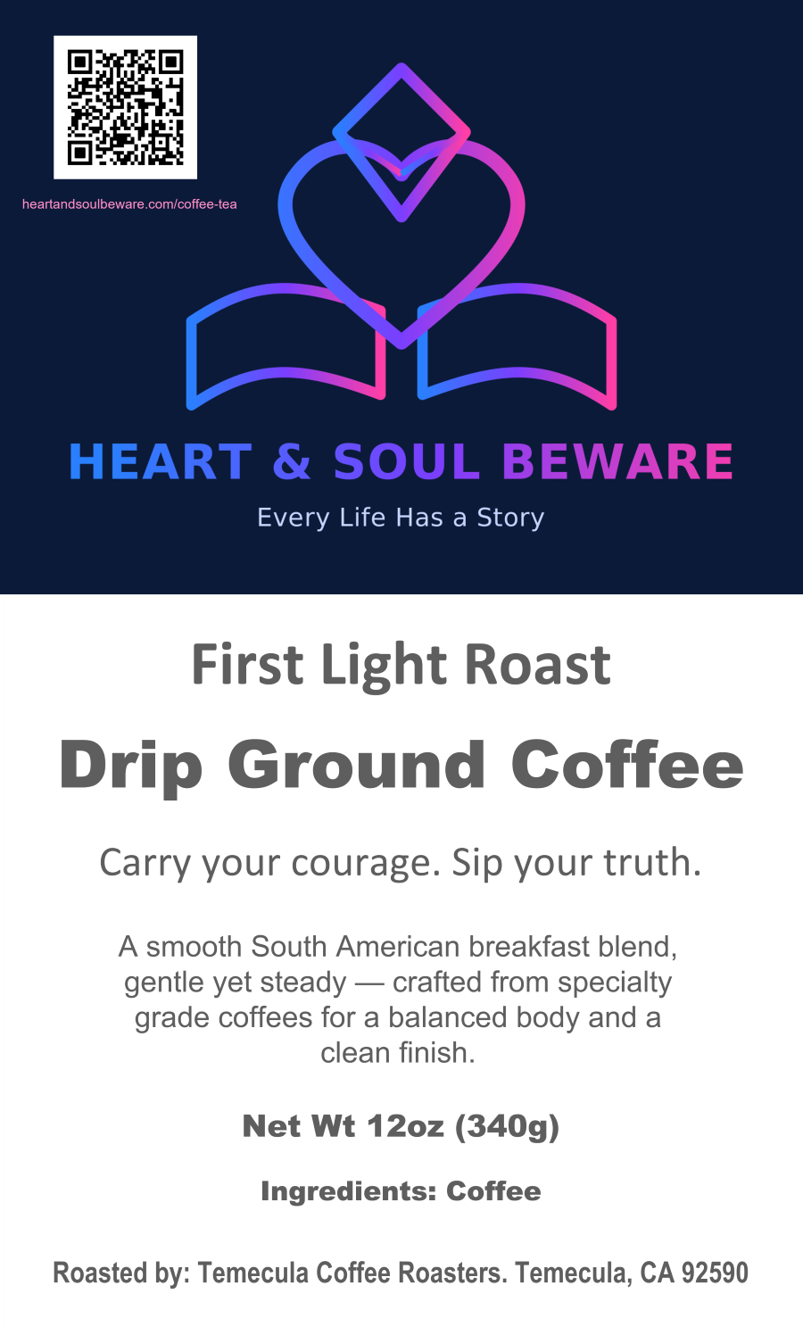 First Light Roast | Breakfast Blend- Drip (12 oz)