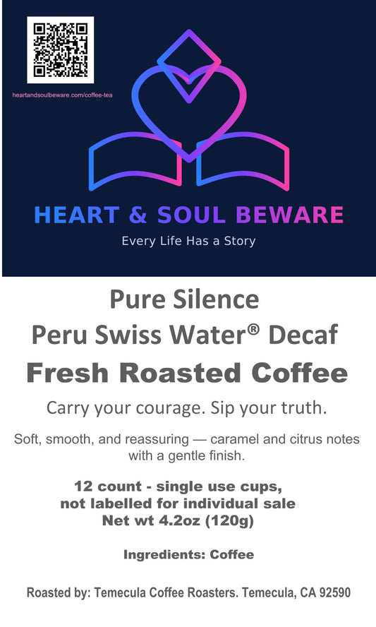 Pure Silence – 12 Pack Pods | Peru Swiss Water® Decaf