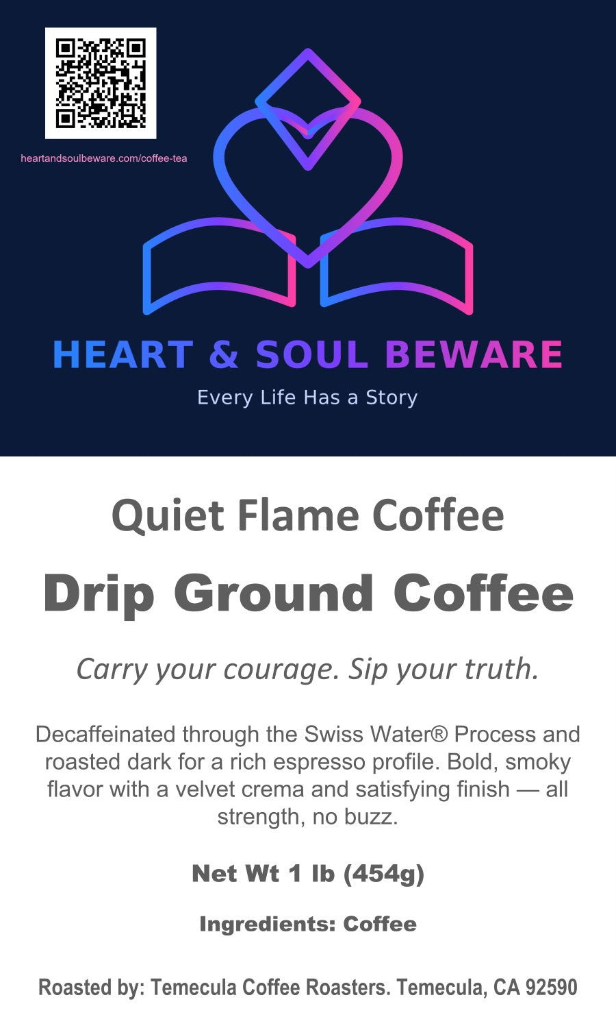 Quiet Flame – 1 lb | Swiss Water® Decaf Espresso