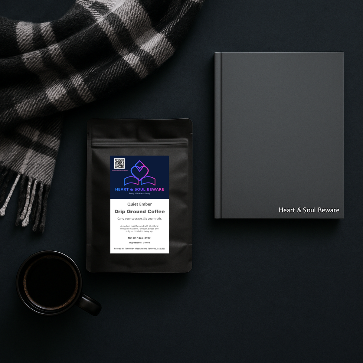 Quiet Ember | Chocolate Hazelnut Flavored Coffee - Drip (12oz)